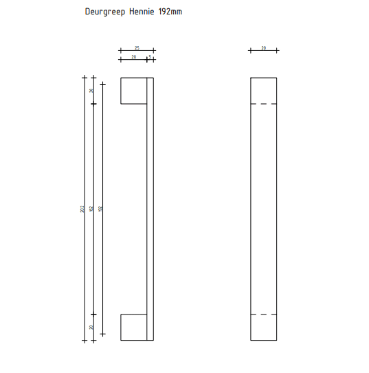 Griff Hennie - Schwarz - 192 mm – Bild 3