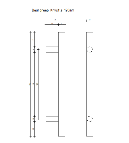 Griff Krystle - Schwarz - 128 mm – Bild 3