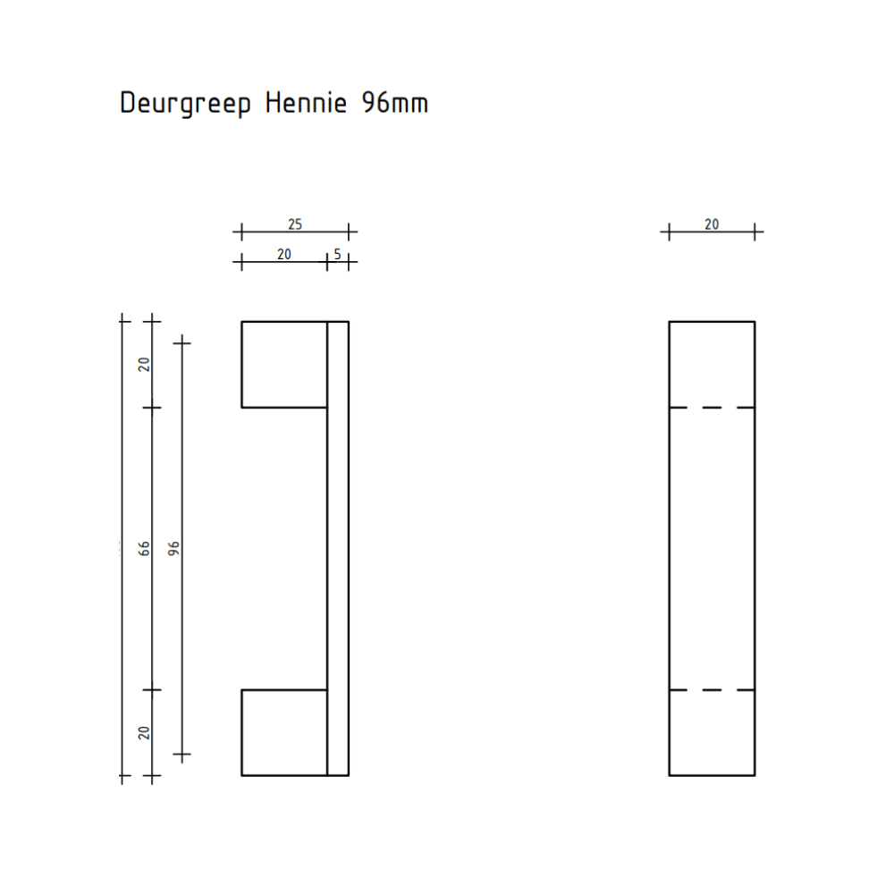 Griff Hennie - Schwarz - 96 mm – Bild 3