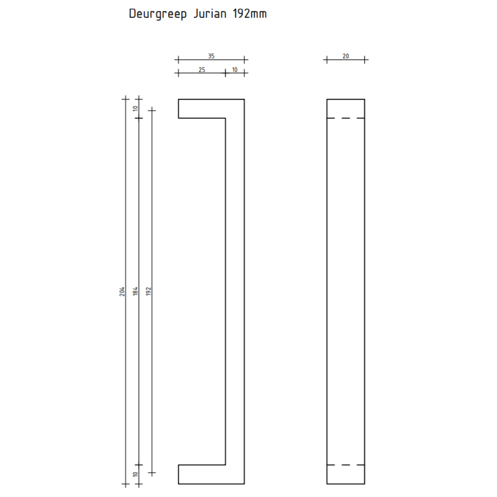 Griff Jurian - Schwarz - 192 mm – Bild 3