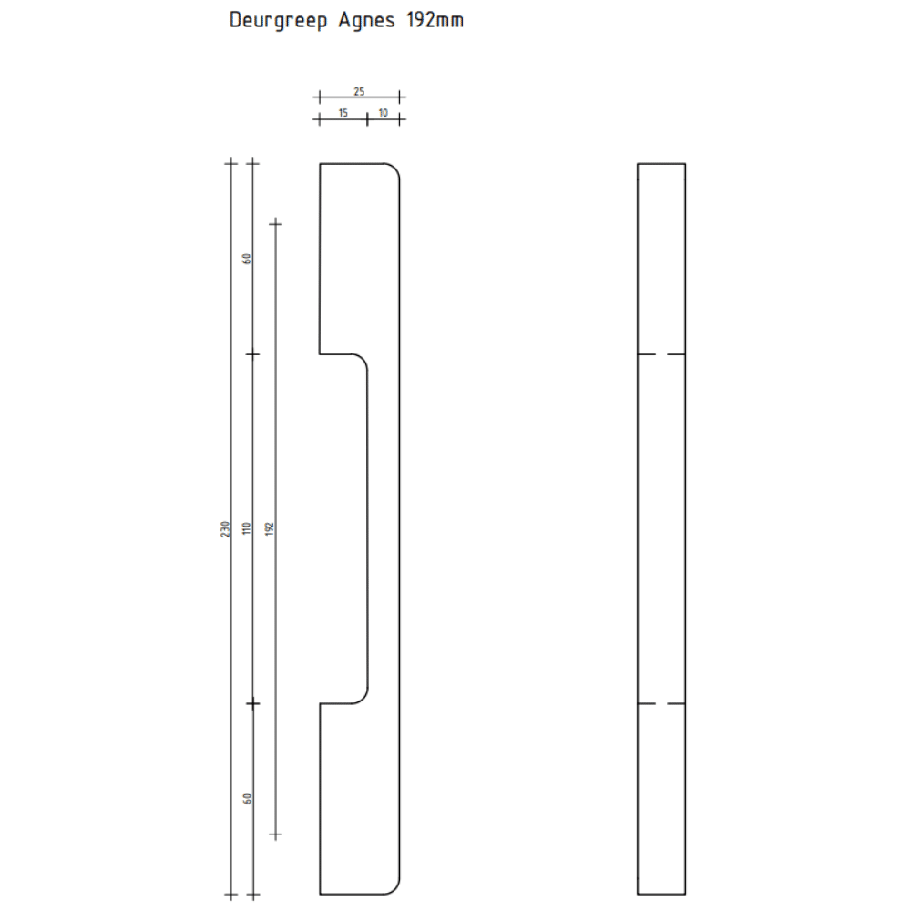 Griff Agnes - Schwarz - 192 mm – Bild 3