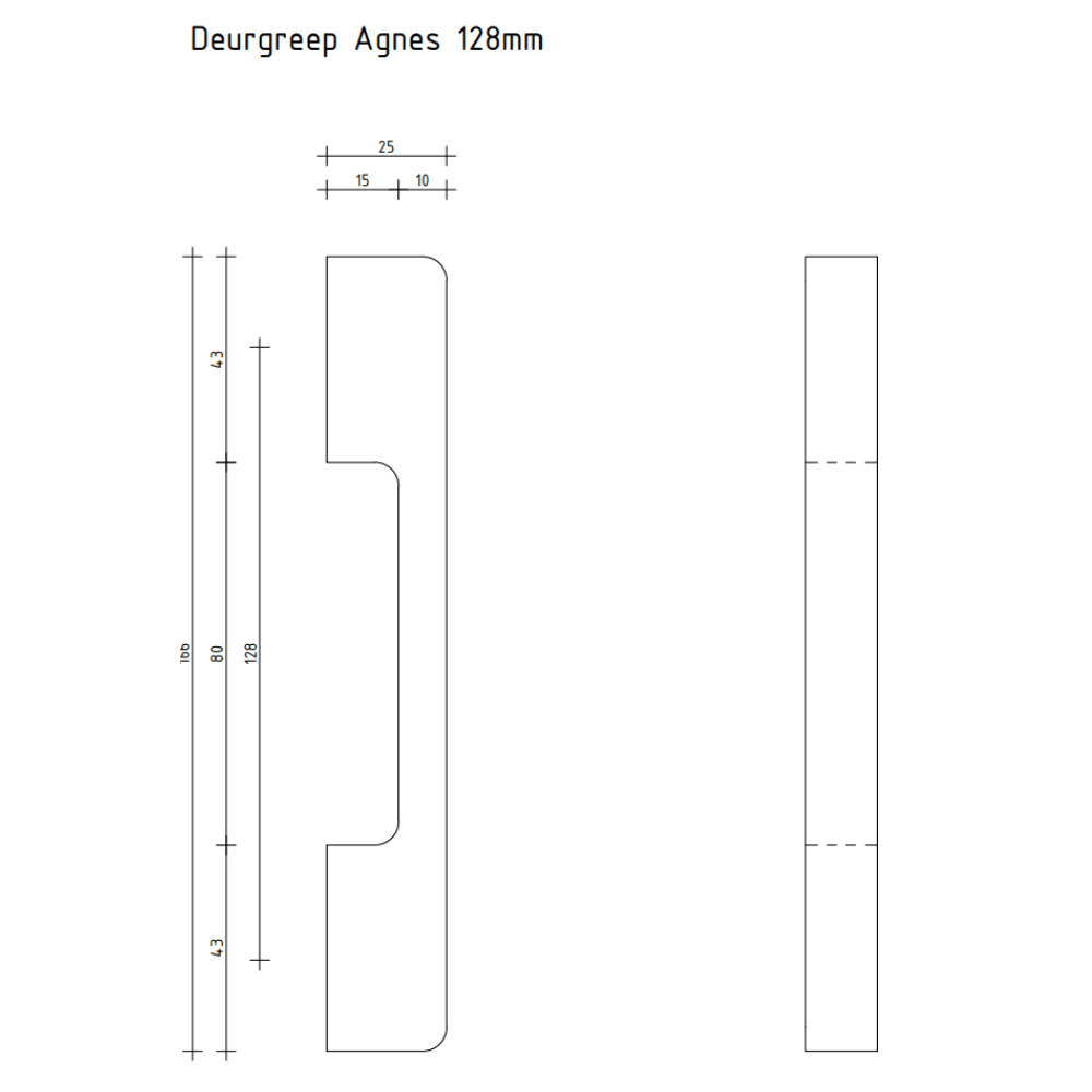 Griff Agnes - Schwarz - 128 mm – Bild 3
