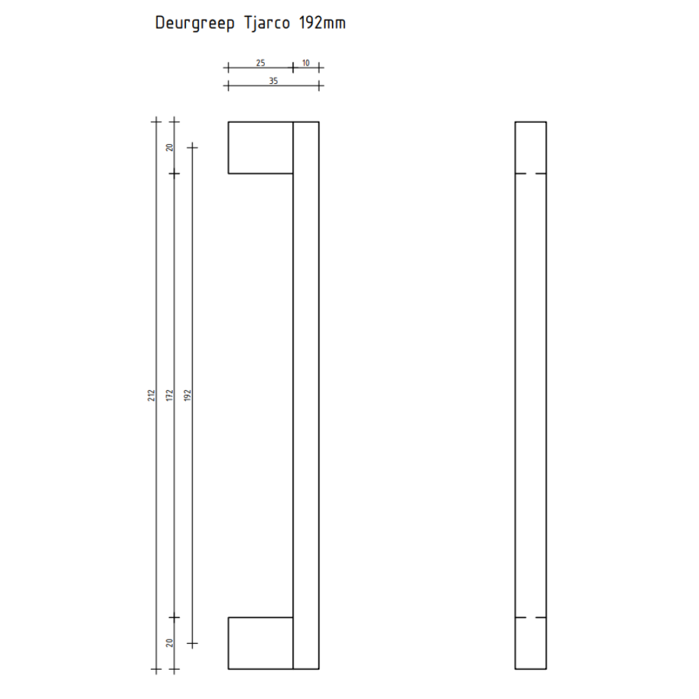 Griff Tjarco - Stahl - 192 mm – Bild 3