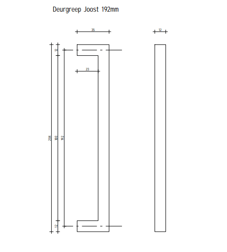 Griff Joost - Gun Metall - 192 mm – Bild 3
