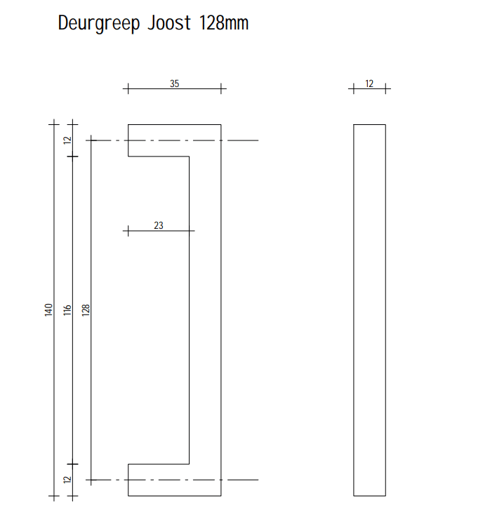 Griff Joost - Gun Metall - 128 mm – Bild 3